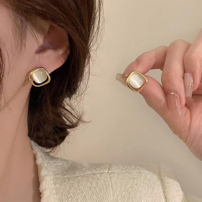 Korean Style Geometric Alloy Earrings
