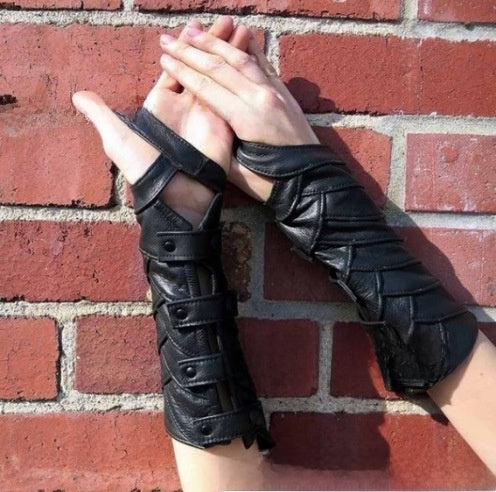 Leather scale wrist guard
