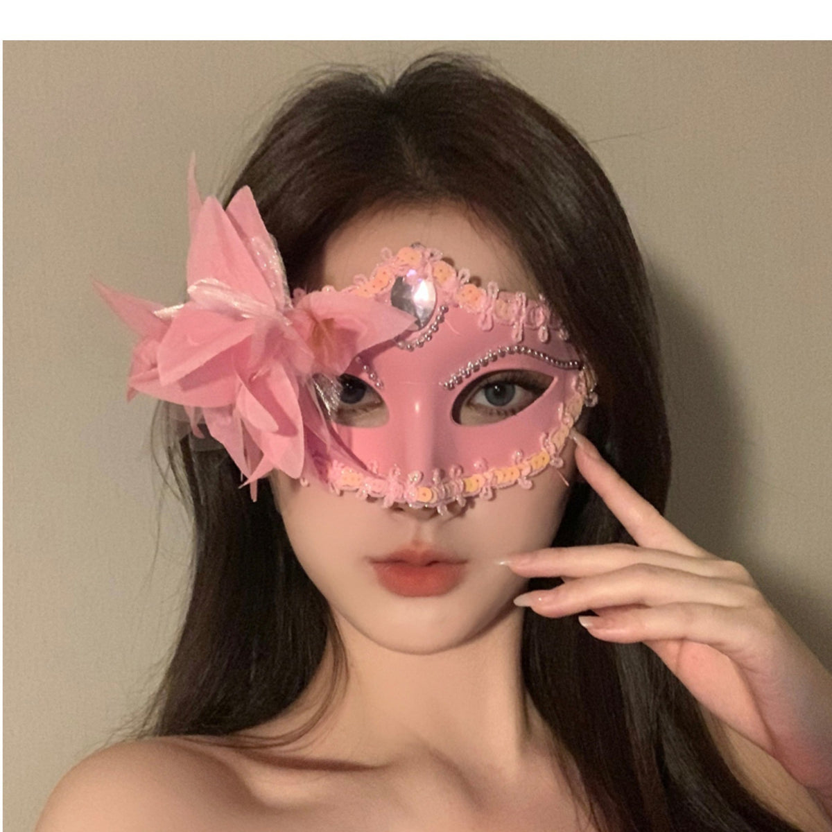 Halloween Second Dimension Half Face Mask