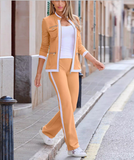 Women's Color-Block Two-Piece Set