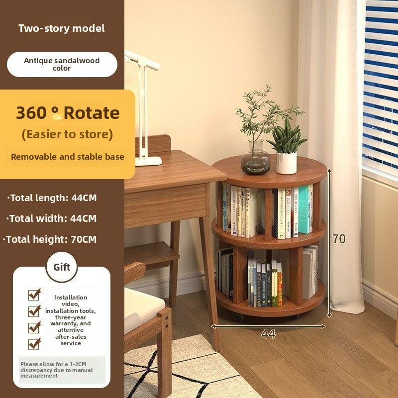 360-Degree Rotating Multi-Tier Bookshelf