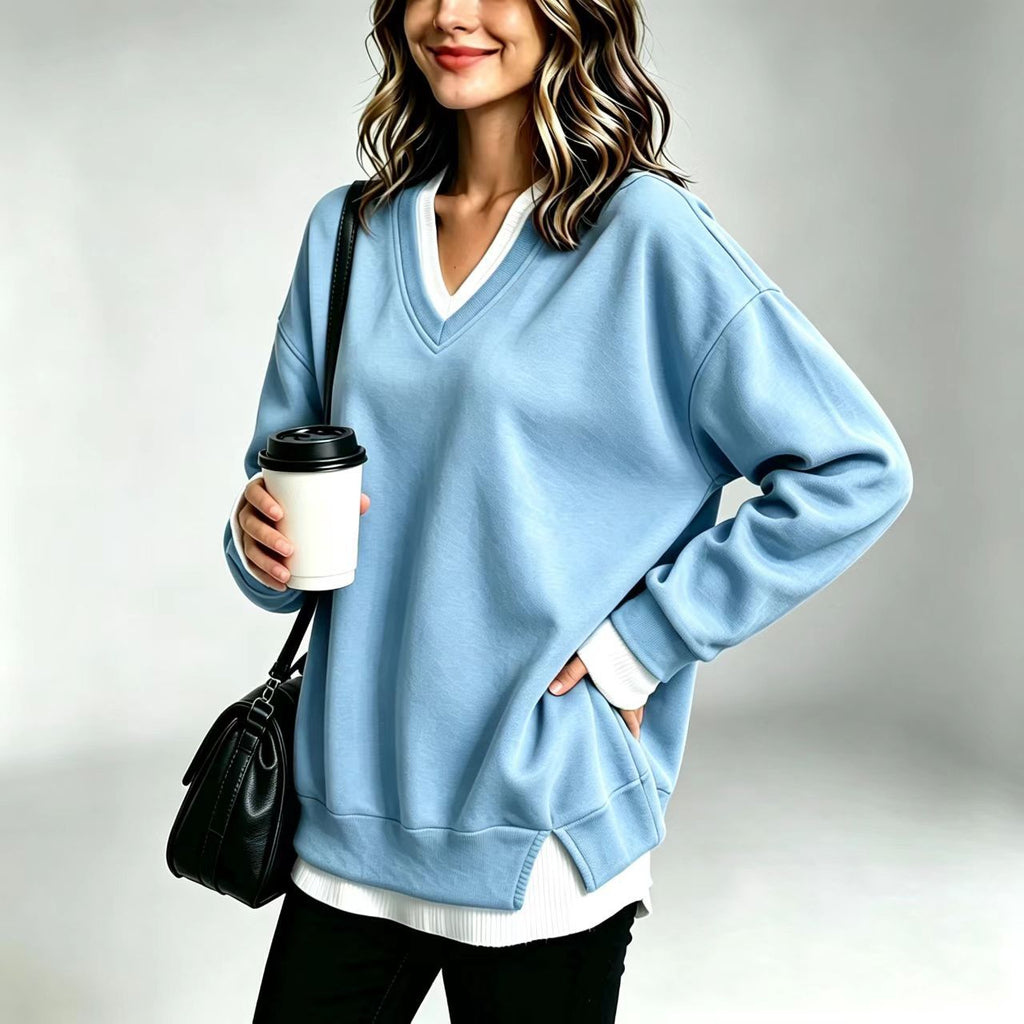 V-neck sweatshirt teemdrop