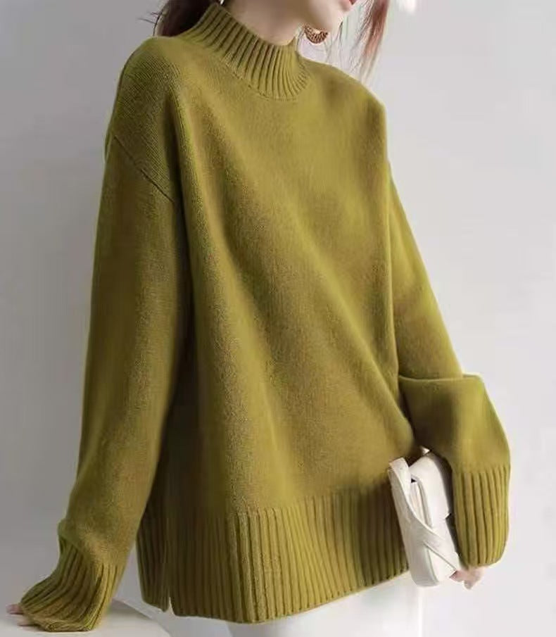 Base-layer pullover knit sweater teemdrop