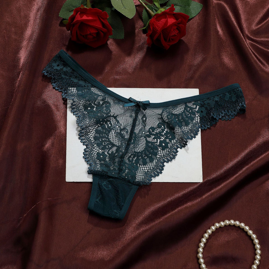 Lace Jacquard Womens Thong Underwear