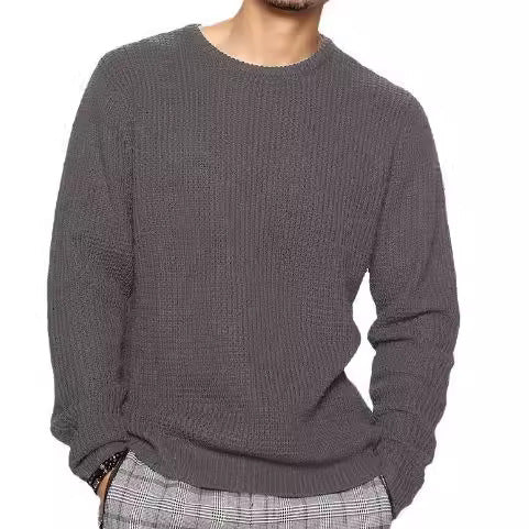 Sweater Long-Sleeved Round Neck Casual Men's Loose Pullover Knitwear teemdrop