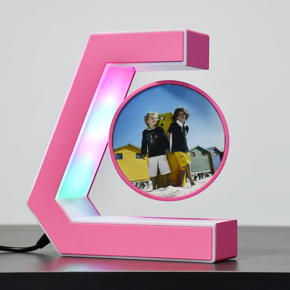 Magnetic Levitating LED Photo Frame Creative Floating Display Home Decor Gift teemdrop