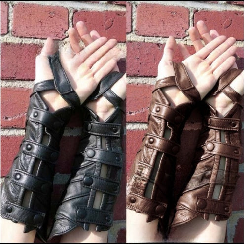 Leather scale wrist guard