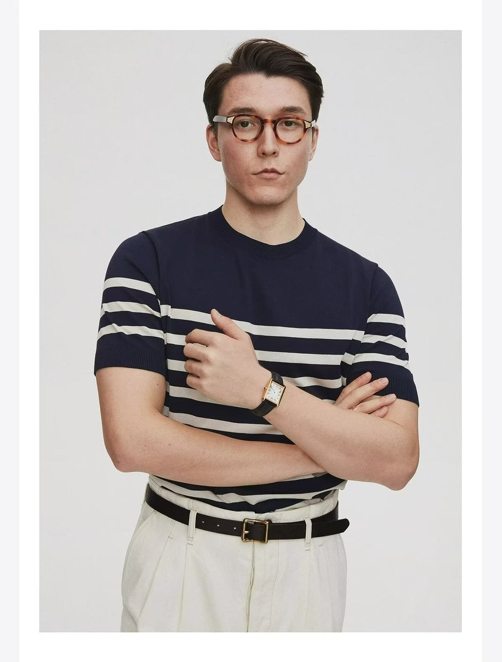 Silk-spun blended sailor shirt for men teemdrop