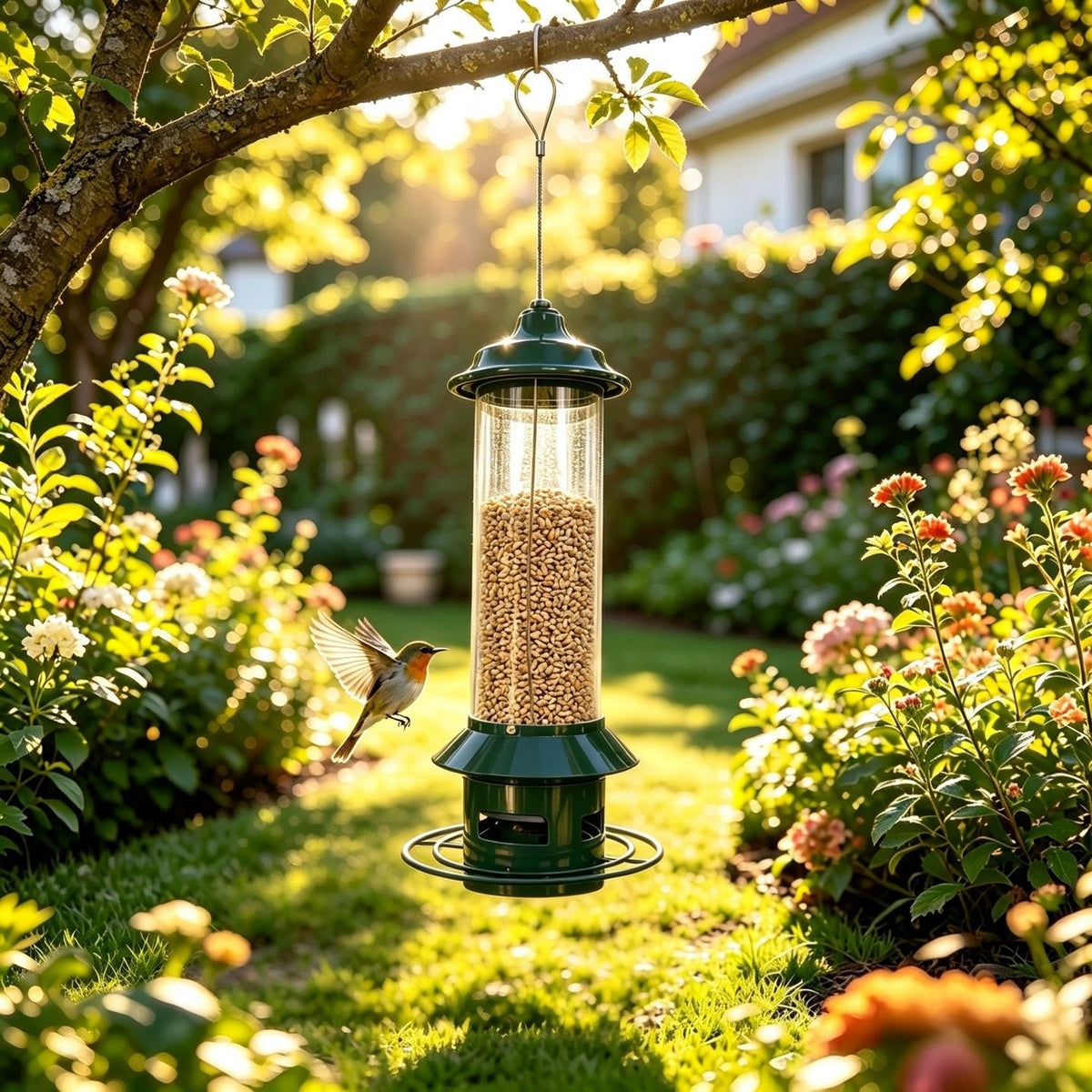 Hanging Anti-Squirrel Automatic Bird Feeder