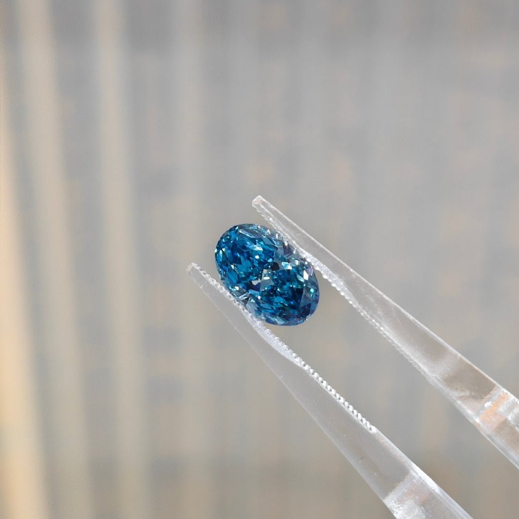 Oval Blue Lab Grown Diamond