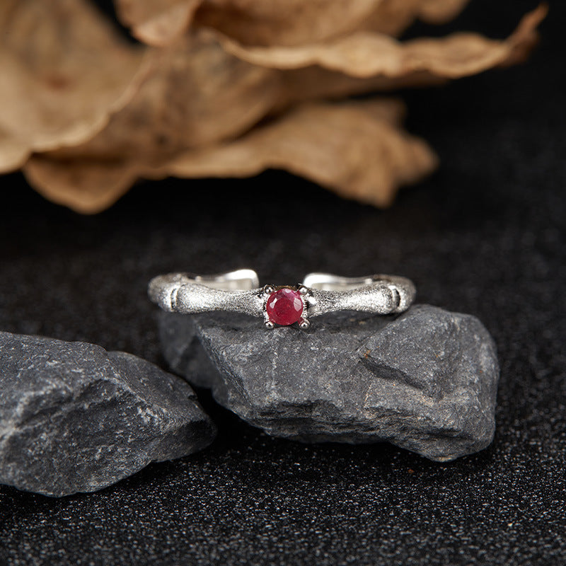 Garnet gemstone ring