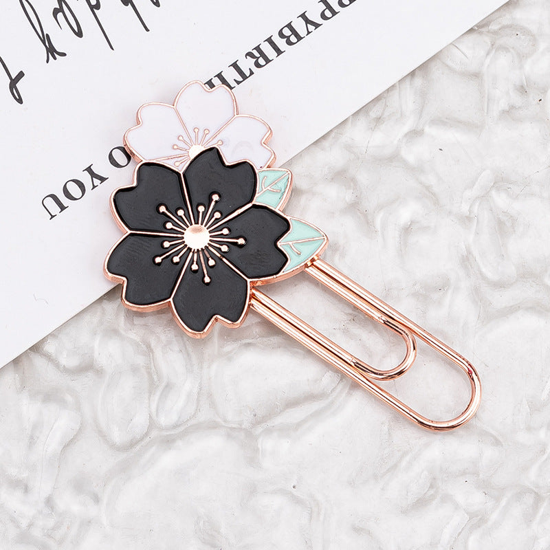 Cute Sakura Shaped Metal Paperclip
