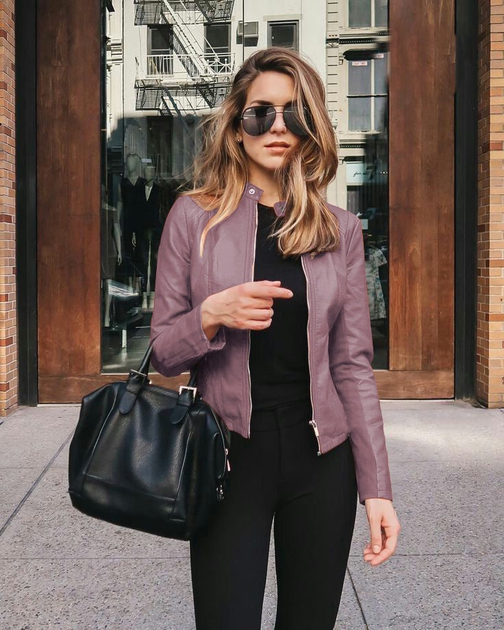 Womens PU Leather Jacket