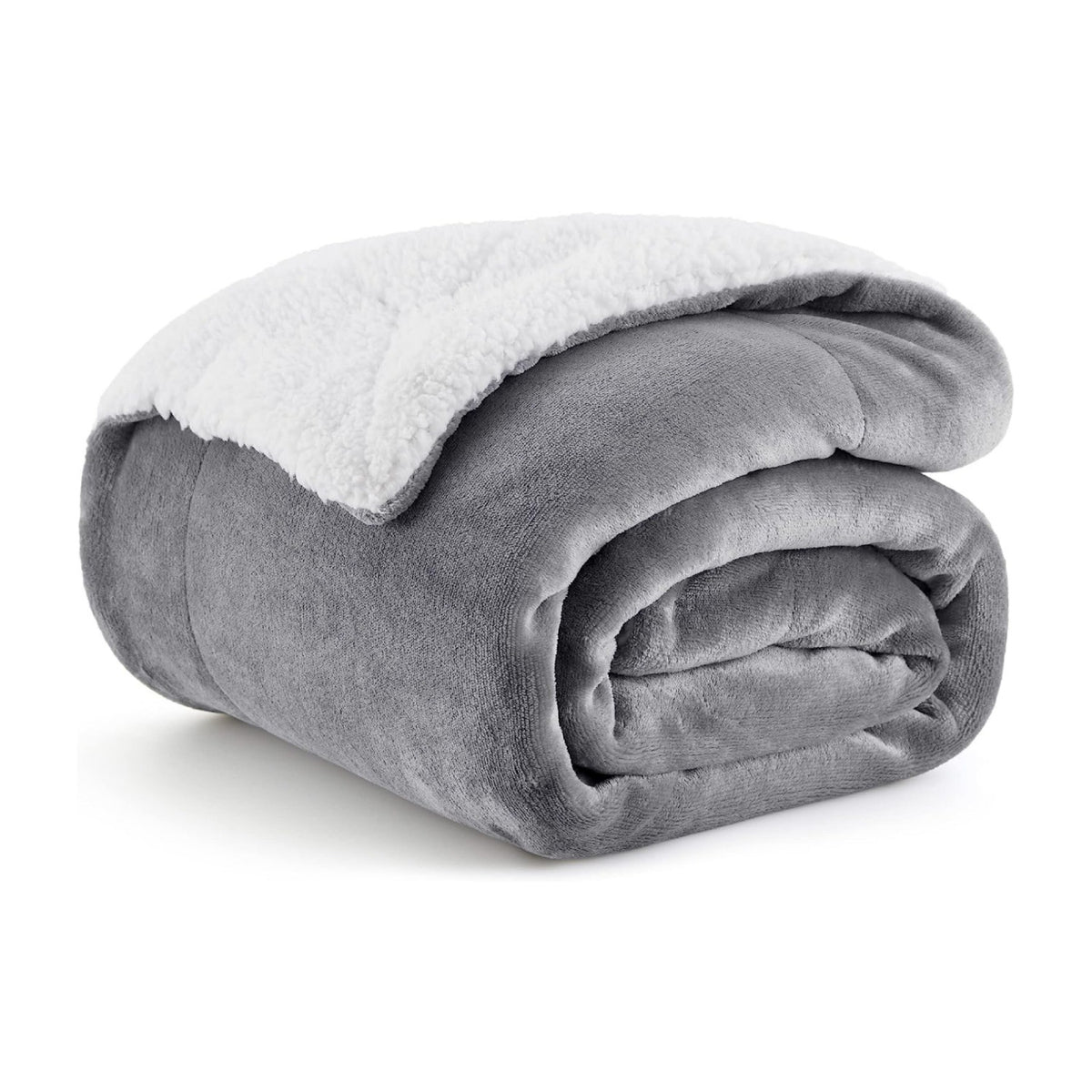 Double-Sided Plush Sherpa Fleece Blanket Thick Warm Solid Color Soft Throw