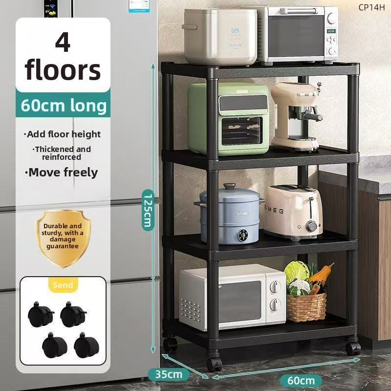 Multi-Layer Foldable Storage Rack with Wheels