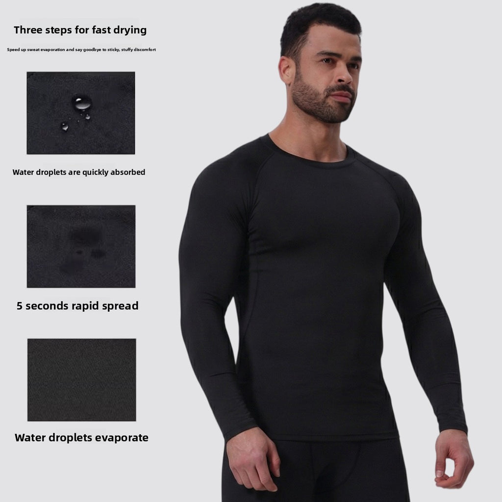 Men's Quick-Dry Long Sleeve Compression Shirt for Running and Fitness teemdrop