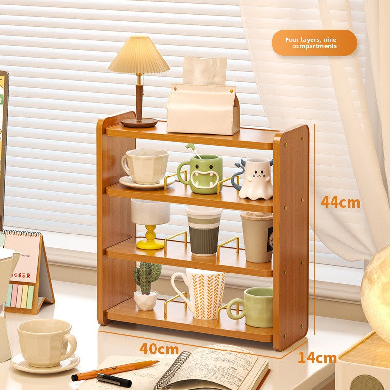 Multi Layer Desktop Organizer with Cup Holder
