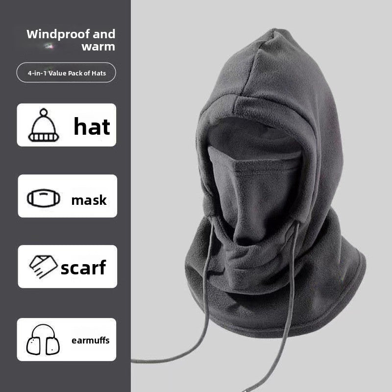 Warmth-Keeping Down Guarded Neck Hat