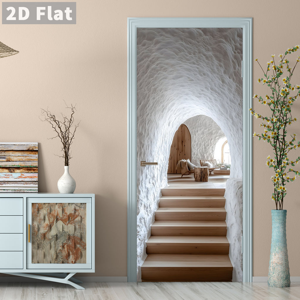 Creative Wooden Door Refurbished Door Stickers Wall Stickers teemdrop
