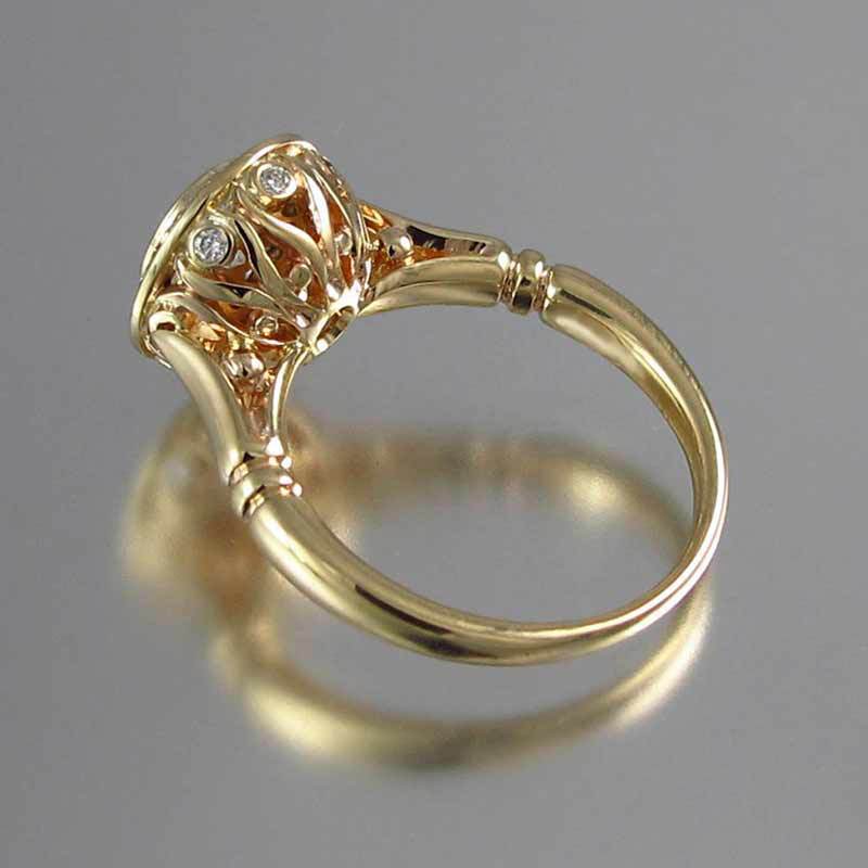 Gold Geometric Zirconia Ring Light Luxury Unisex Hand Jewelry