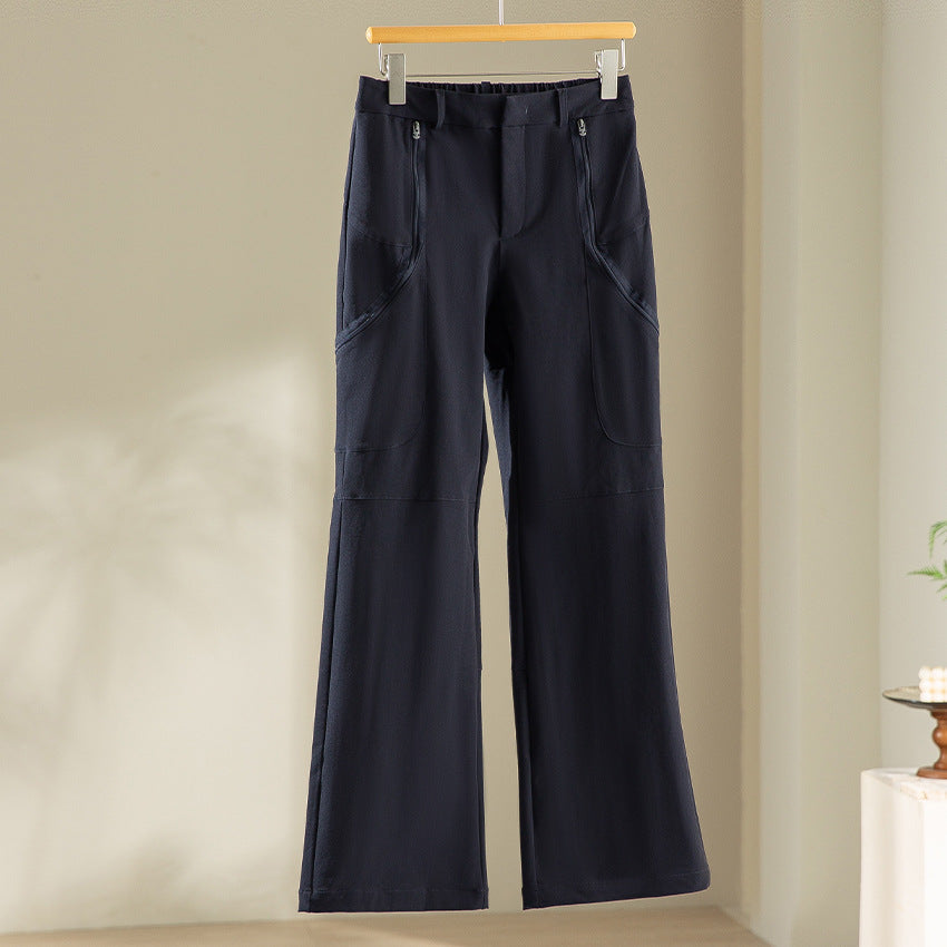 Women's Two-Piece Tracksuit with Hooded Jacket and Straight-Leg Pants teemdrop