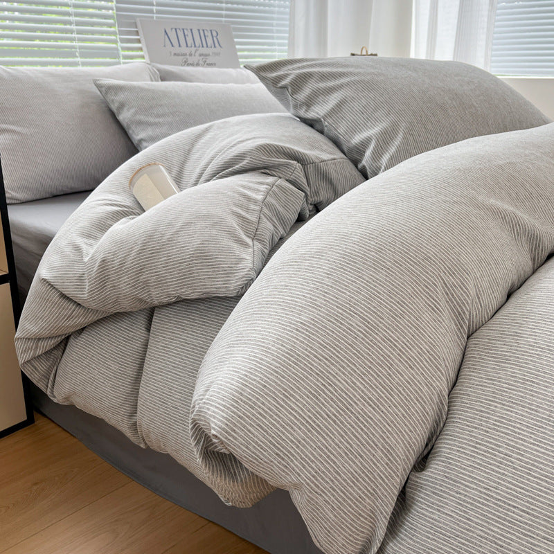 Simple Stripes Washed Cotton Bed Set