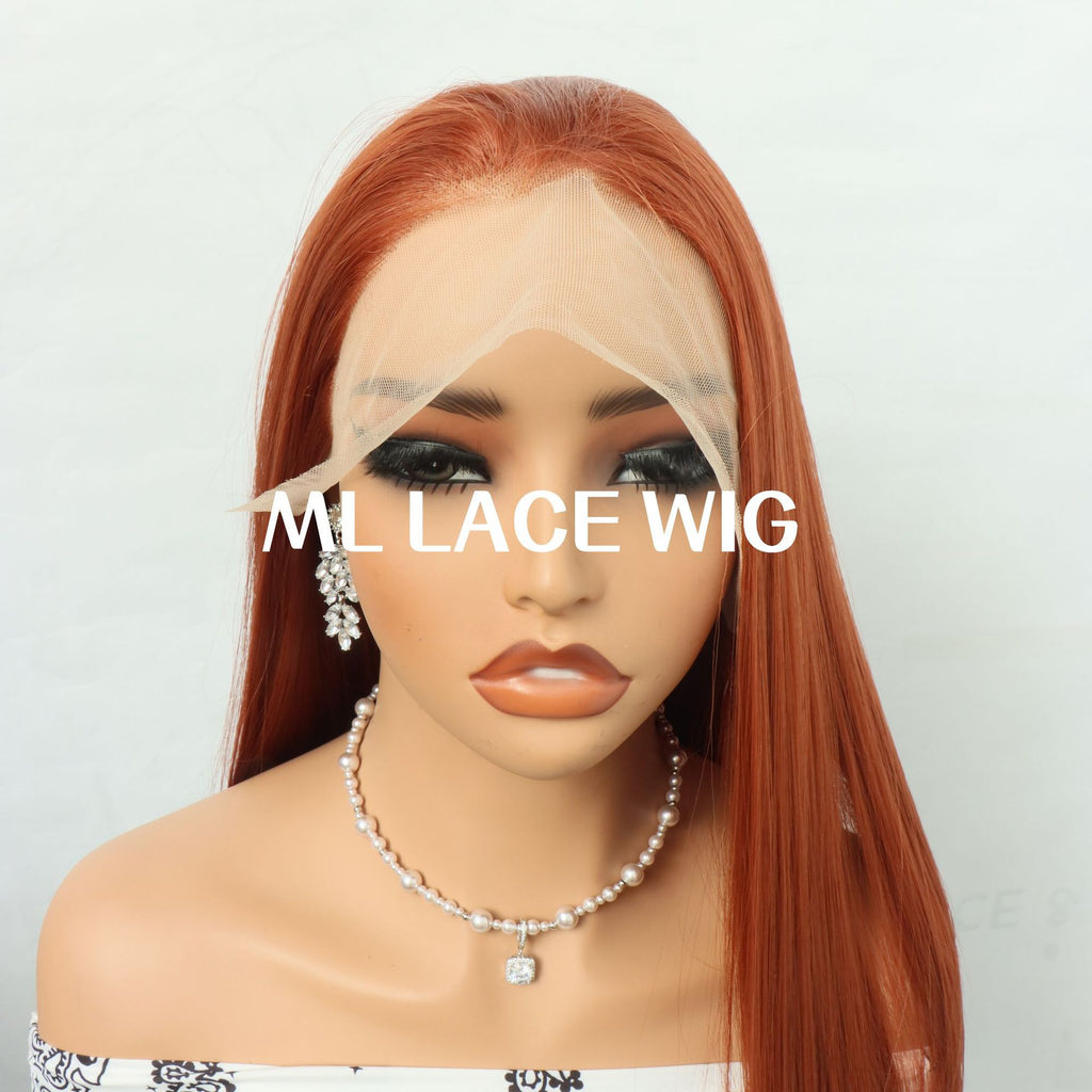 Front part of lace hand-woven wig