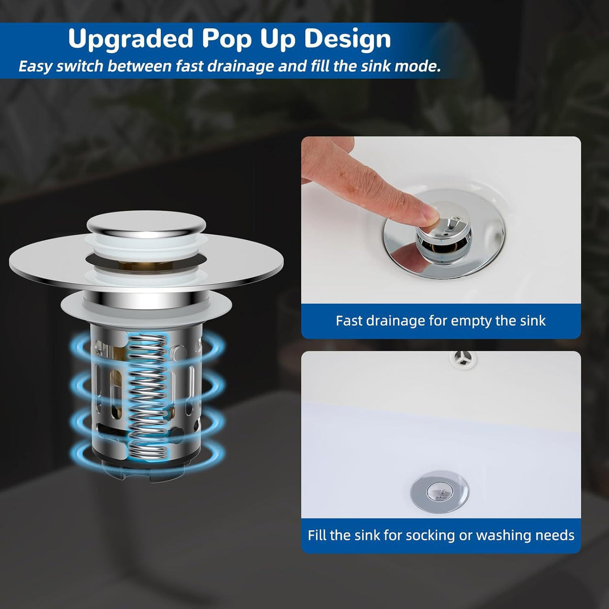 Basin PopUp Drain Stopper