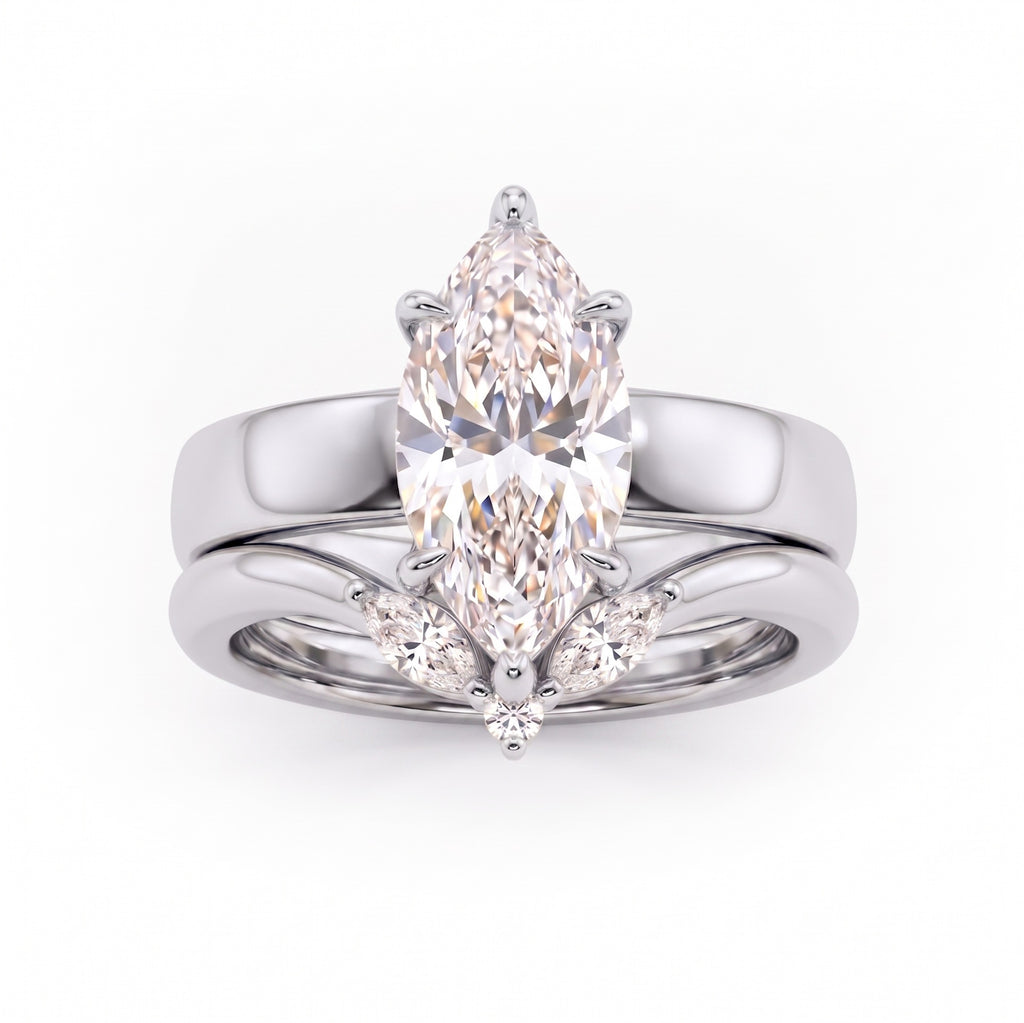 Wide Band Cubic Zirconia Gold Plated Ring