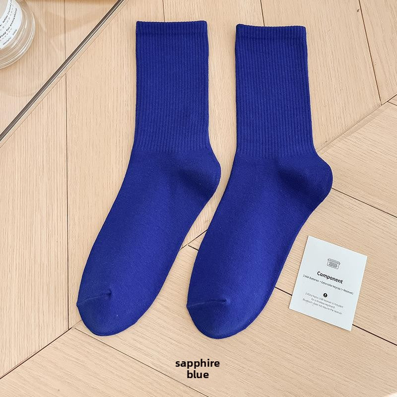 Unisex Combed Cotton Mid-Calf Socks teemdrop