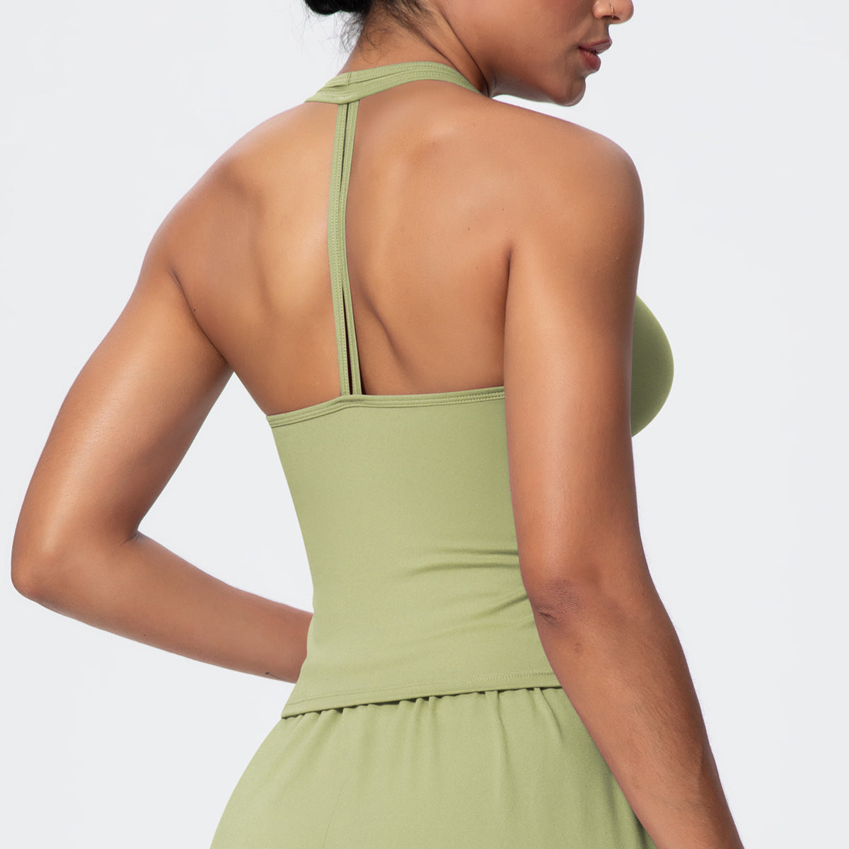 Ladies' stretchable breathable three-piece yoga set teemdrop
