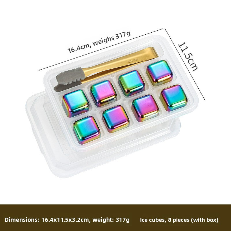 Reusable Stainless Steel Ice Cubes for Drinks
