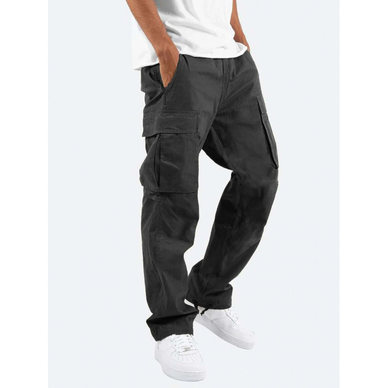 Mens Cargo Pants with Drawstring Waist