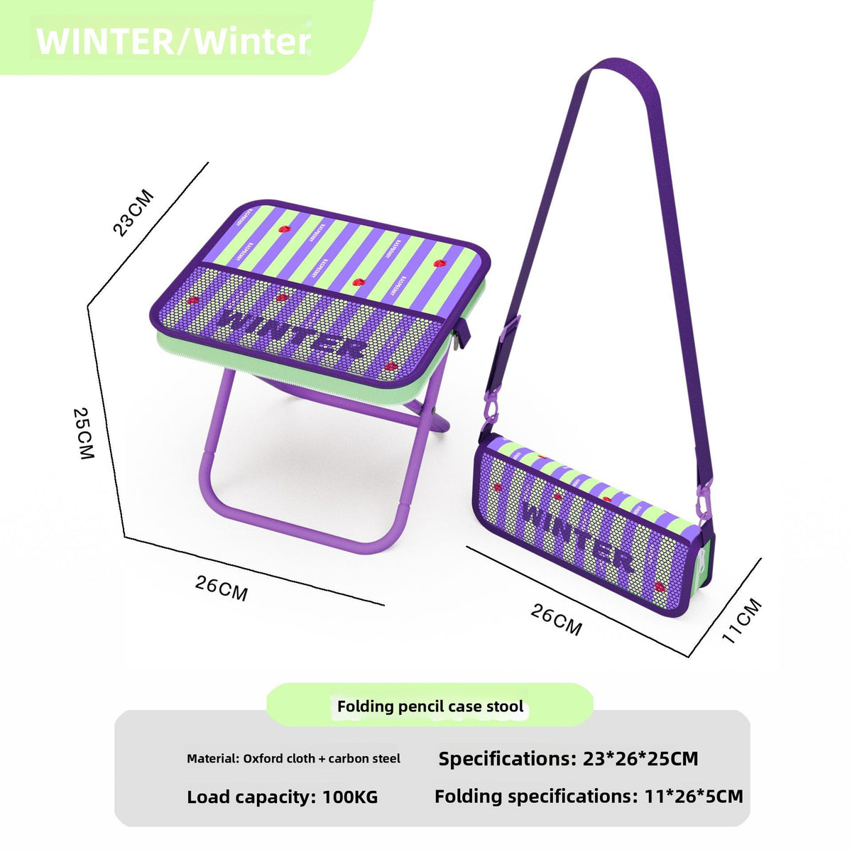 Portable Pencil Case Foldable Stool teemdrop