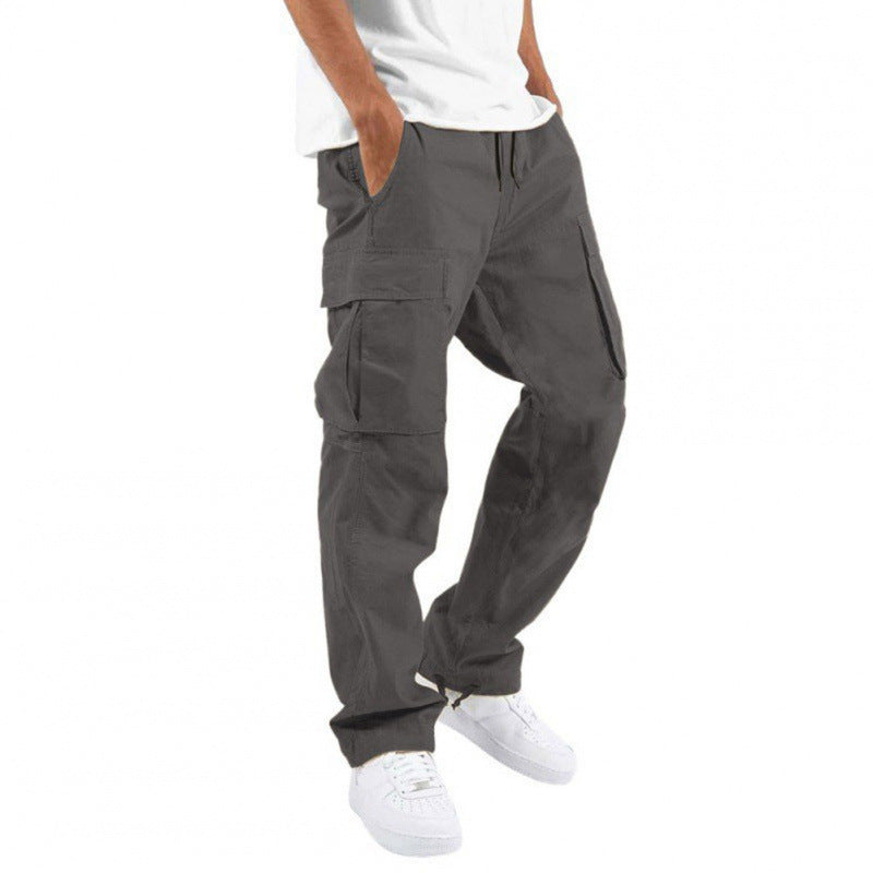 Mens Cargo Pants with Drawstring Waist