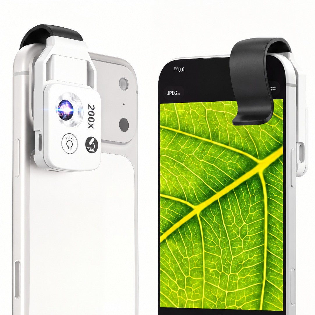 Mobile Phone Microscope with LED Light