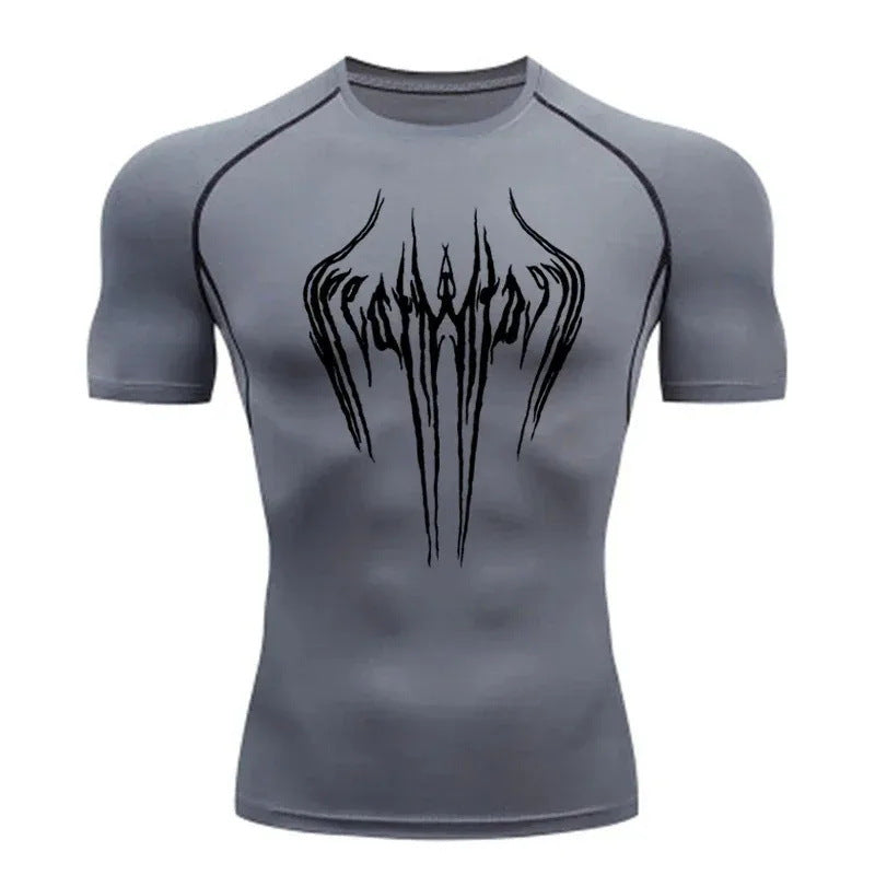 Mens Milk Silk Compression Fitness T-Shirt