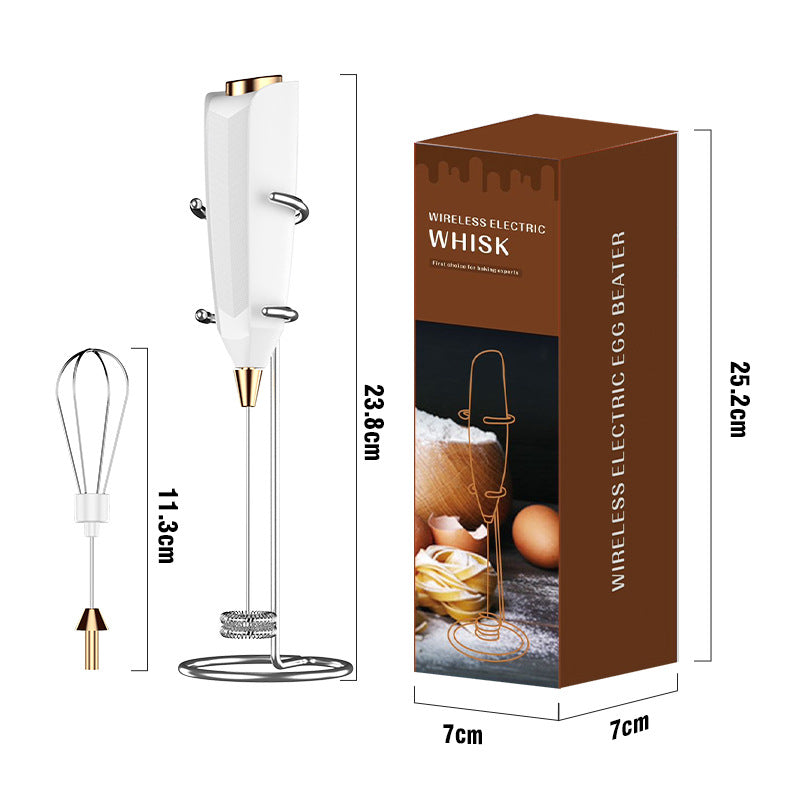 Handheld Electric Milk Frother Rechargeable Foam Maker teemdrop