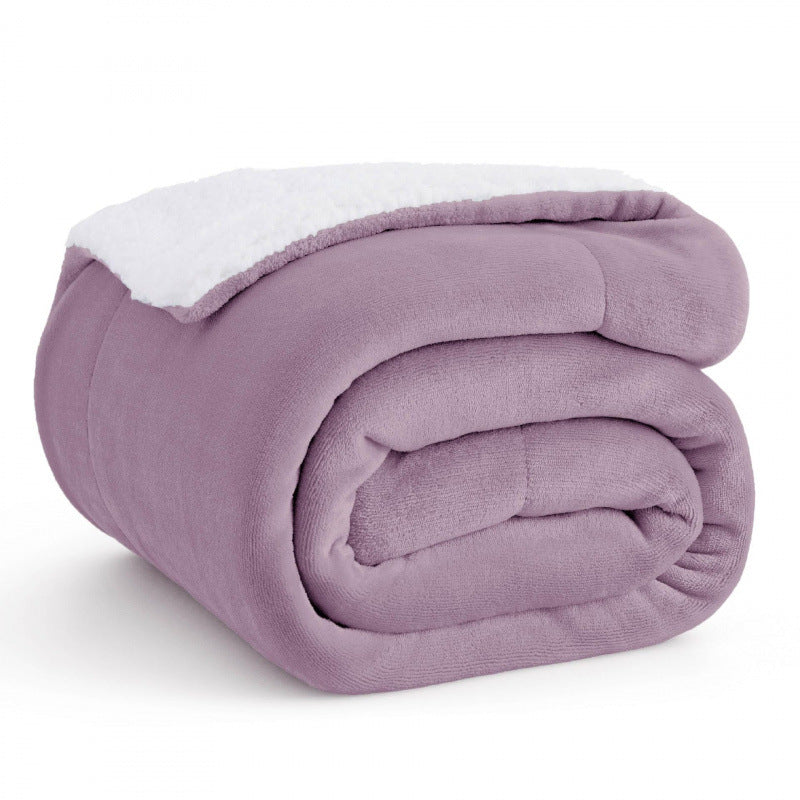 Double-Sided Warm Plush Flannel Blanket teemdrop