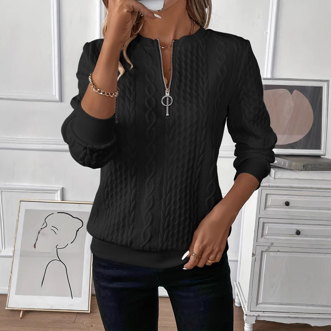 Women's Four-In-One Quilted Hooded Zipper Sweatshirt teemdrop