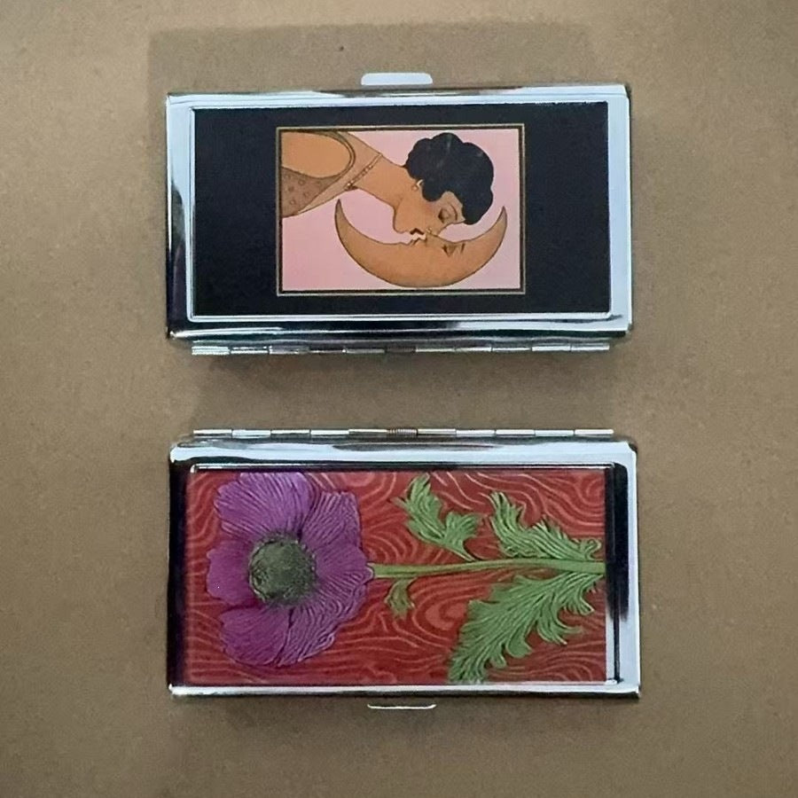 Vintage Style Zinc Alloy Multi-Functional Card and Cash Holder Box teemdrop