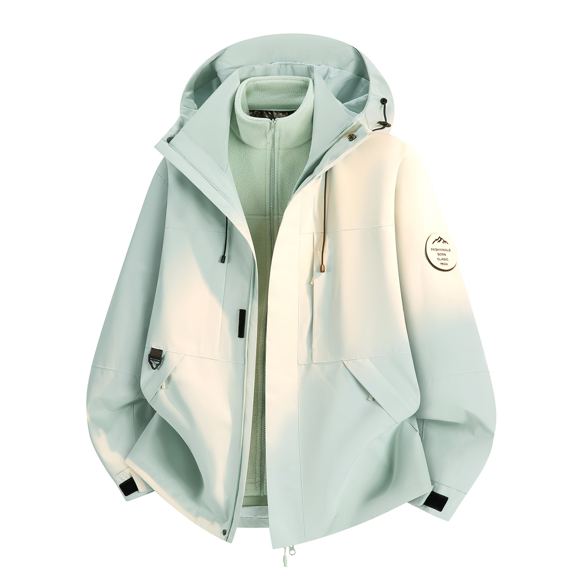 Unisex 3-in-1 Windproof Waterproof Outdoor Hiking Skiing Jacket teemdrop