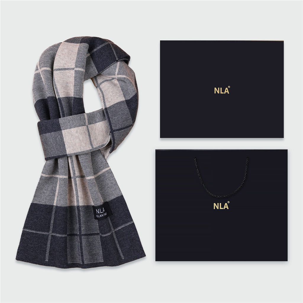 Men's Wool Scarf Men's Winter Warm Knitted Scarf teemdrop