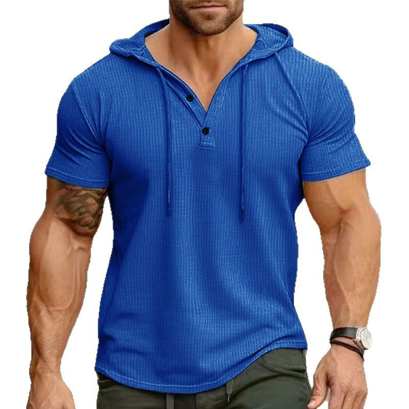 Mens Short Sleeve Hooded T-Shirt