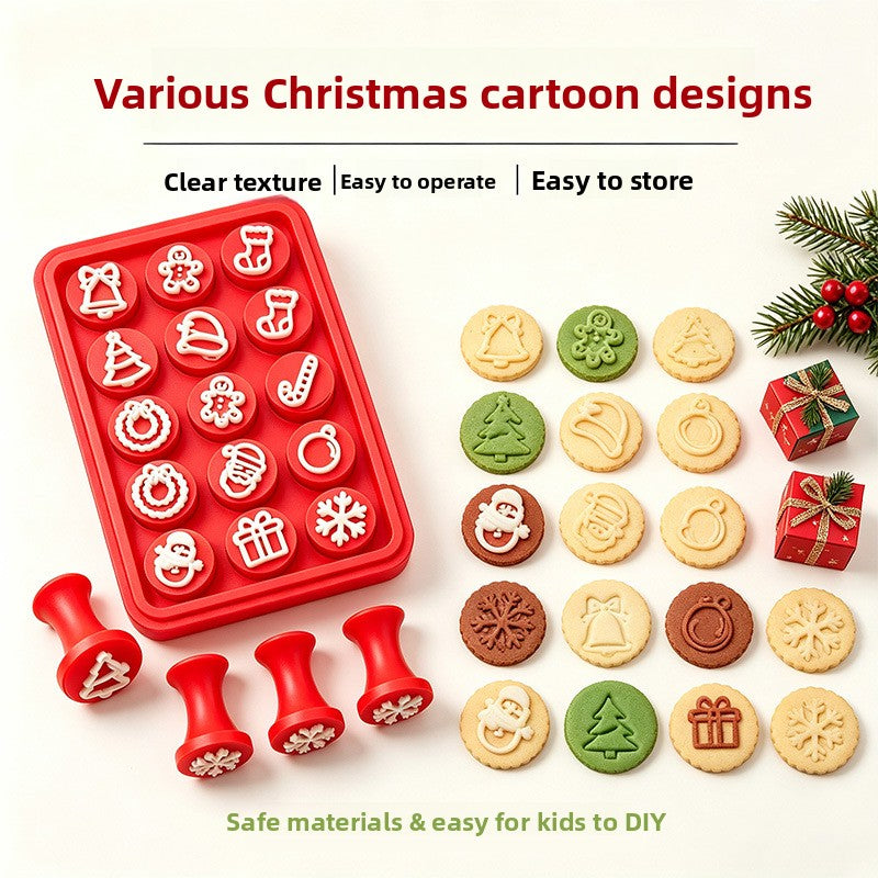 Christmas-themed soft rubber stamp