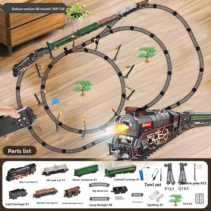 Electric Steam Train Locomotive Model Toy
