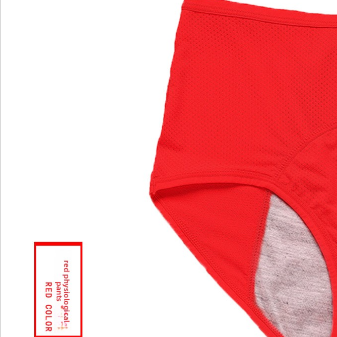 Ice Silk Women Leak Proof Menstrual Underwear Mid Waist Sanitary Panties