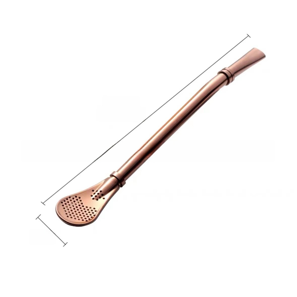304 Stainless Steel Mesh Filter Straw Spoon with Built-in Strainer for Tea and Juice Mixing teemdrop