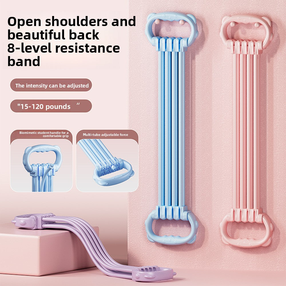 Adjustable 8-Shape Resistance Band for Full Body Stretching Home Gym Workout teemdrop