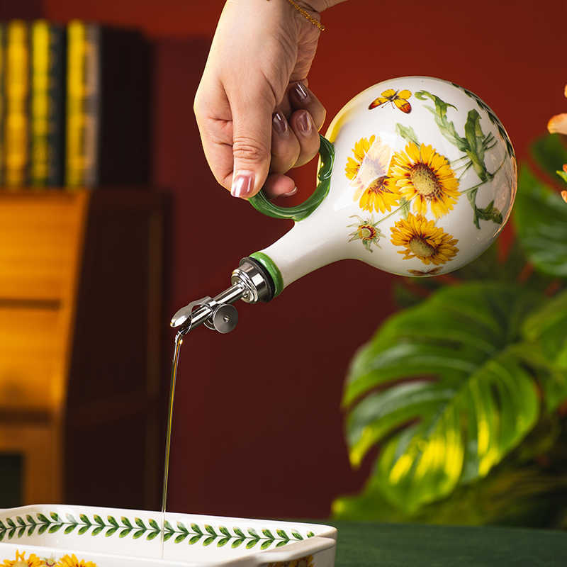 Garden ceramic oil pot for kitchen teemdrop